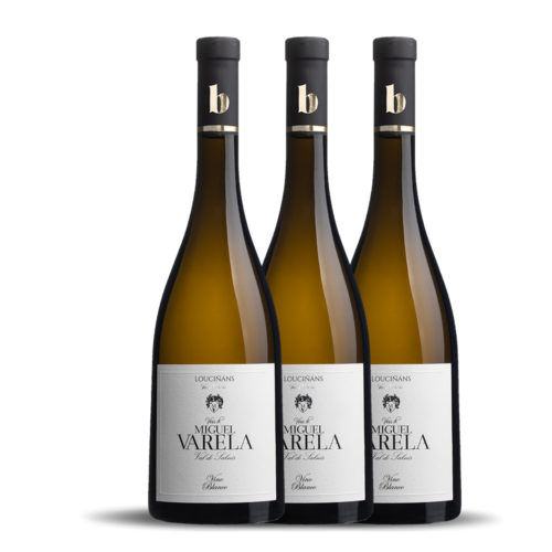 Caja de 3 botellas de Viñas de Miguel Varela. Albariño D.O. Rías Baixas.